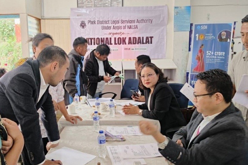 The 2nd Quarterly National Lok Adalat 2025 in progress in Phek on May 10. The 3rd National Lok Adalat will be held across Nagaland on September 13. (Morung File/NSLSA Handout Photo)